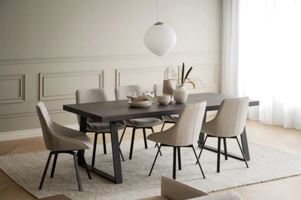 Rowico Home Matbord 'Brooklyn' 220x95cm - Mörkbrun/U-ben