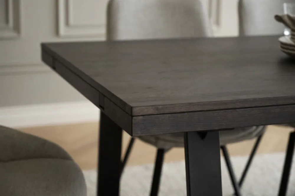 Rowico Home Matbord 'Brooklyn' 220x95cm - Mörkbrun/U-ben
