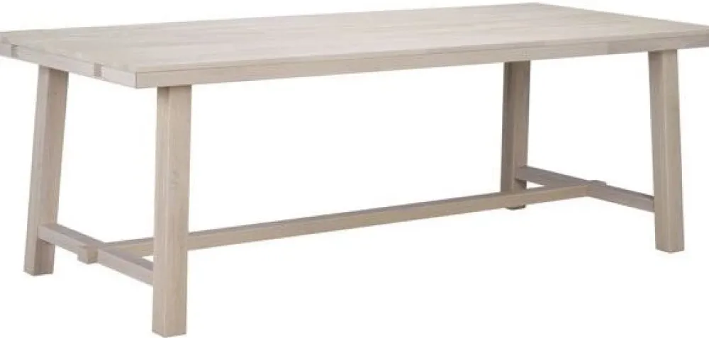 Rowico Home Matbord 'Brooklyn' 220x95cm - Vitpigmenterad
