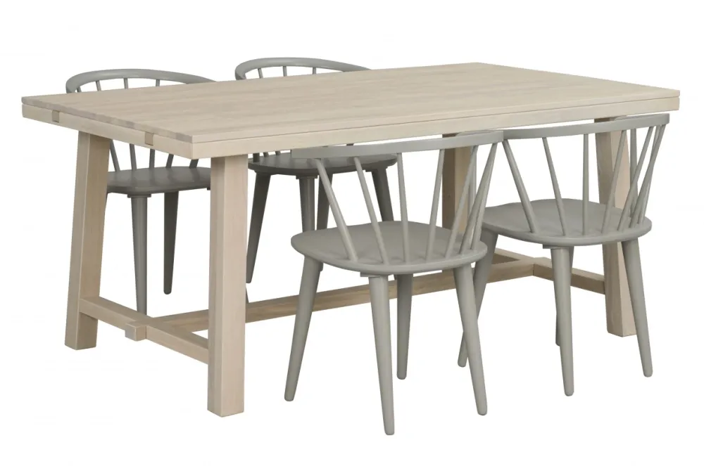 Rowico Home Matbord 'Brooklyn' 170x95cm - Vitpigmenterad Ek