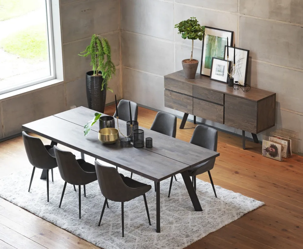 Rowico Home Matbord 'Fred' - Brun/Svart 240x100cm