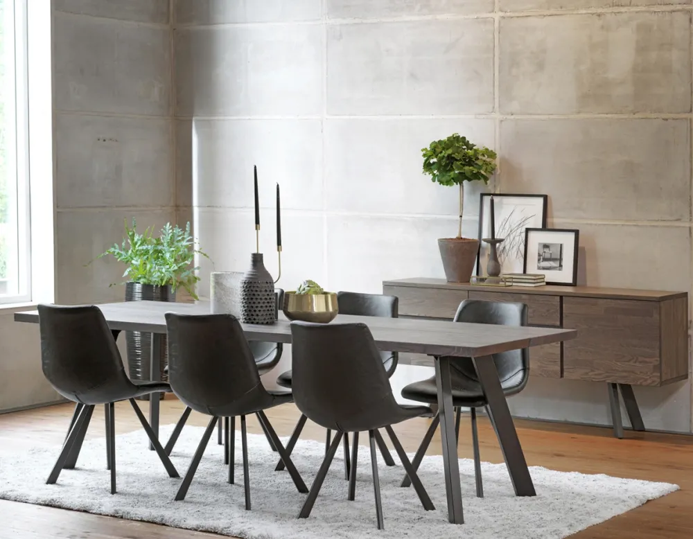 Rowico Home Matbord 'Fred' - Brun/Svart 240x100cm