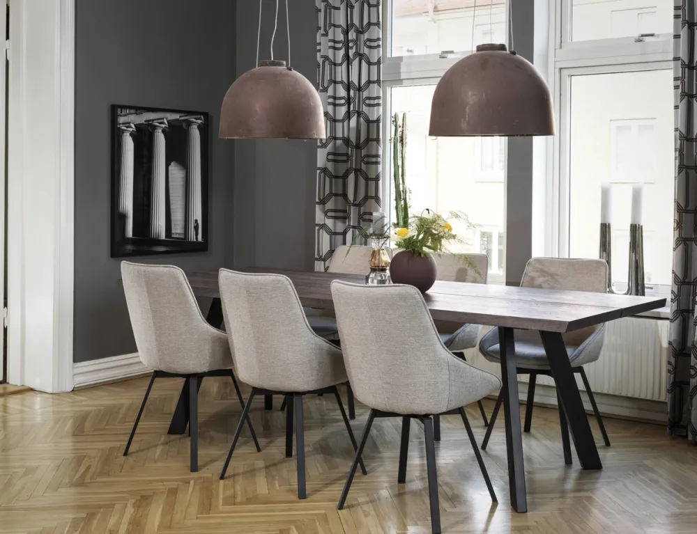 Rowico Home Matbord 'Fred' - Brun/Svart 240x100cm