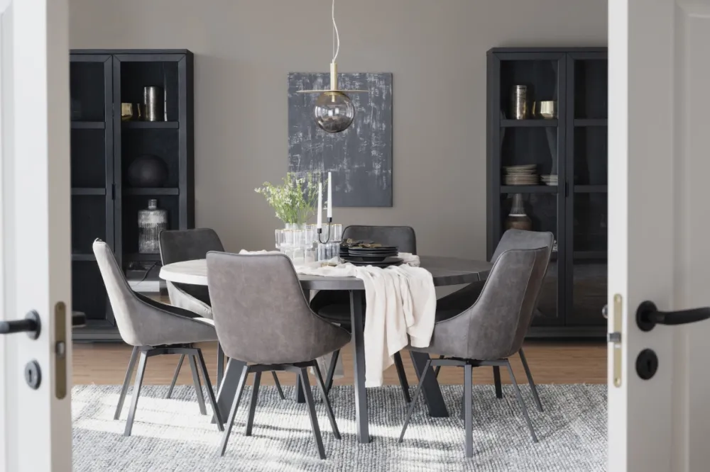 Rowico Home Matbord 'Fred' Runt 160cm - Brun