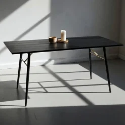 Reforma Matbord 'Lux' 160x90cm - Svart/Mässing