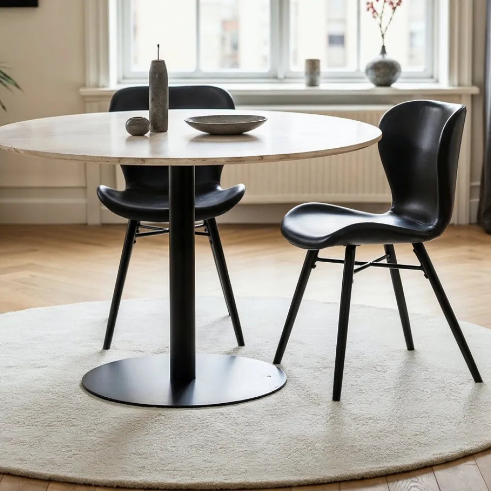 Reforma Matbord 'Marbleous' Runt 120cm - Vit