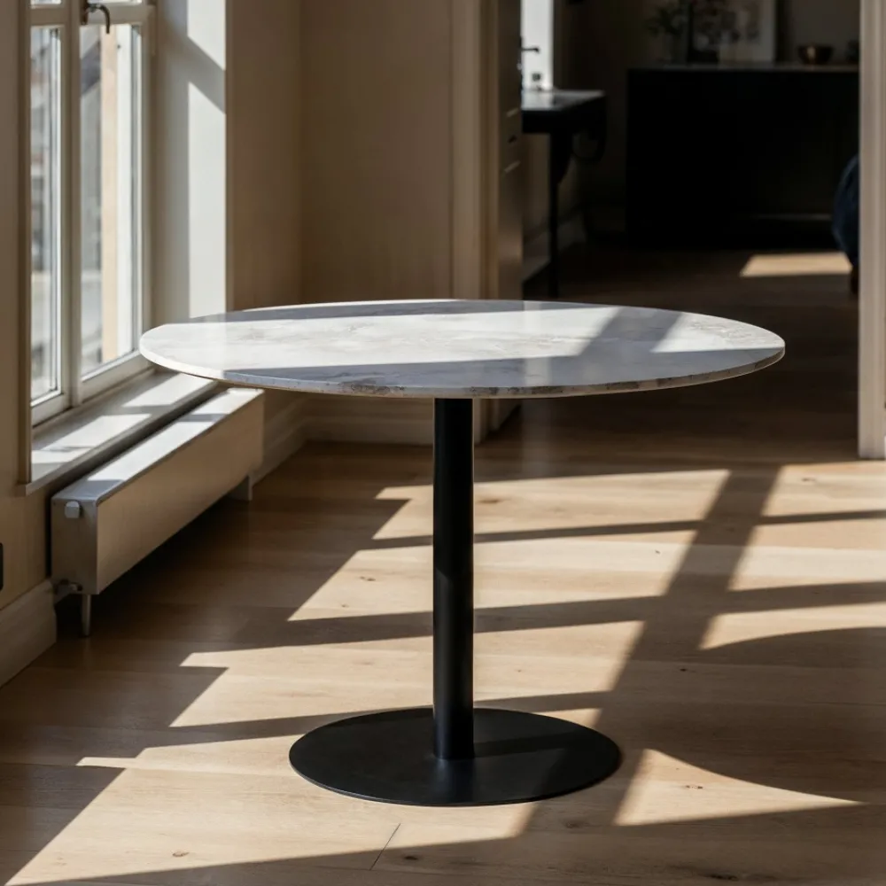 Reforma Matbord 'Marbleous' Runt 120cm - Vit