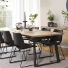 Rowico Home Matbord 'Melville' 210x95cm - Vitpigmenterad Ek/Svart