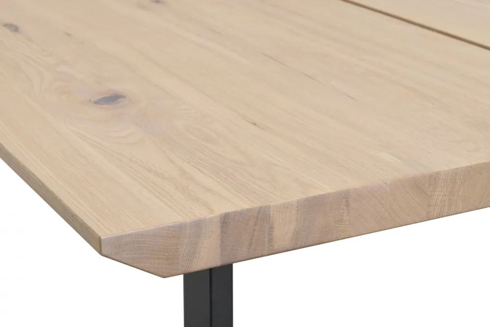 Rowico Home Matbord 'Melville' 210x95cm - Vitpigmenterad Ek/Svart