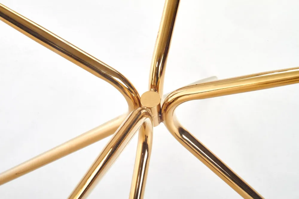 Reforma Matbord 'Rondo' Runt 110cm - Transparent/Guld