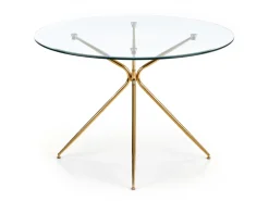 Reforma Matbord 'Rondo' Runt 110cm - Transparent/Guld