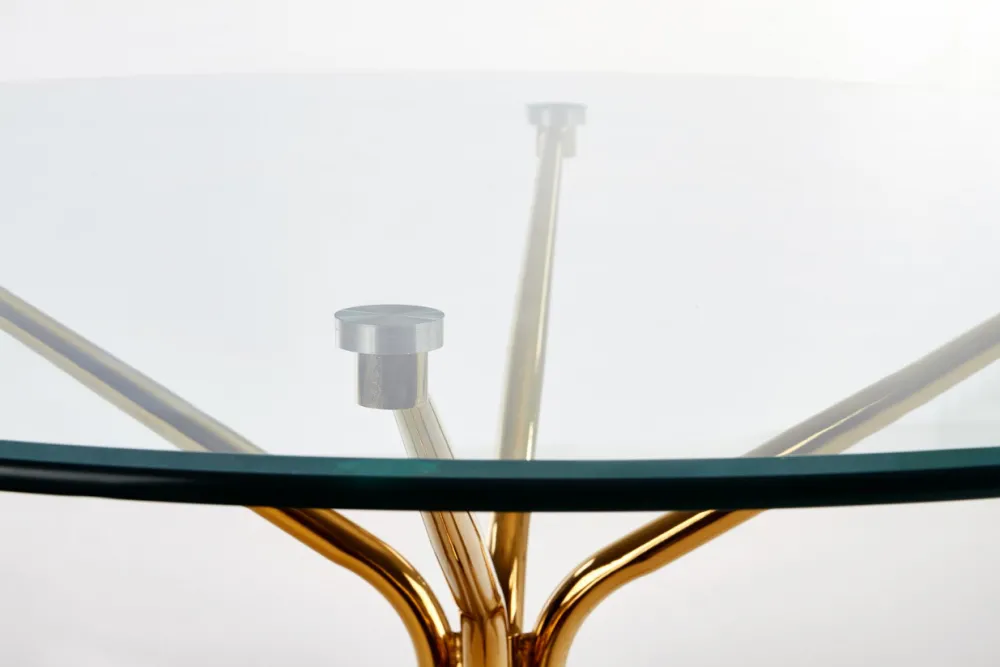 Reforma Matbord 'Rondo' Runt 110cm - Transparent/Guld