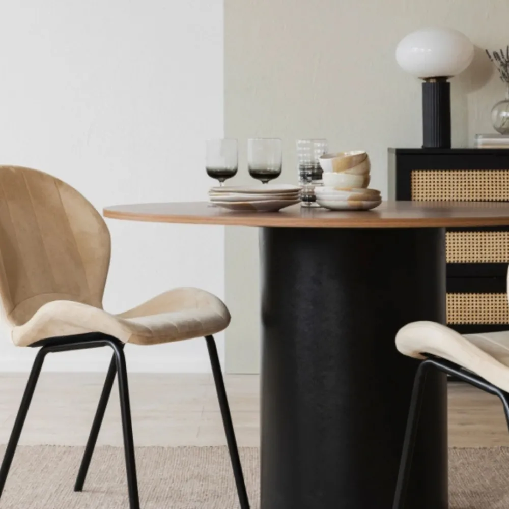 Reforma Matbord 'Rounded' Runt 120cm - Valnöt