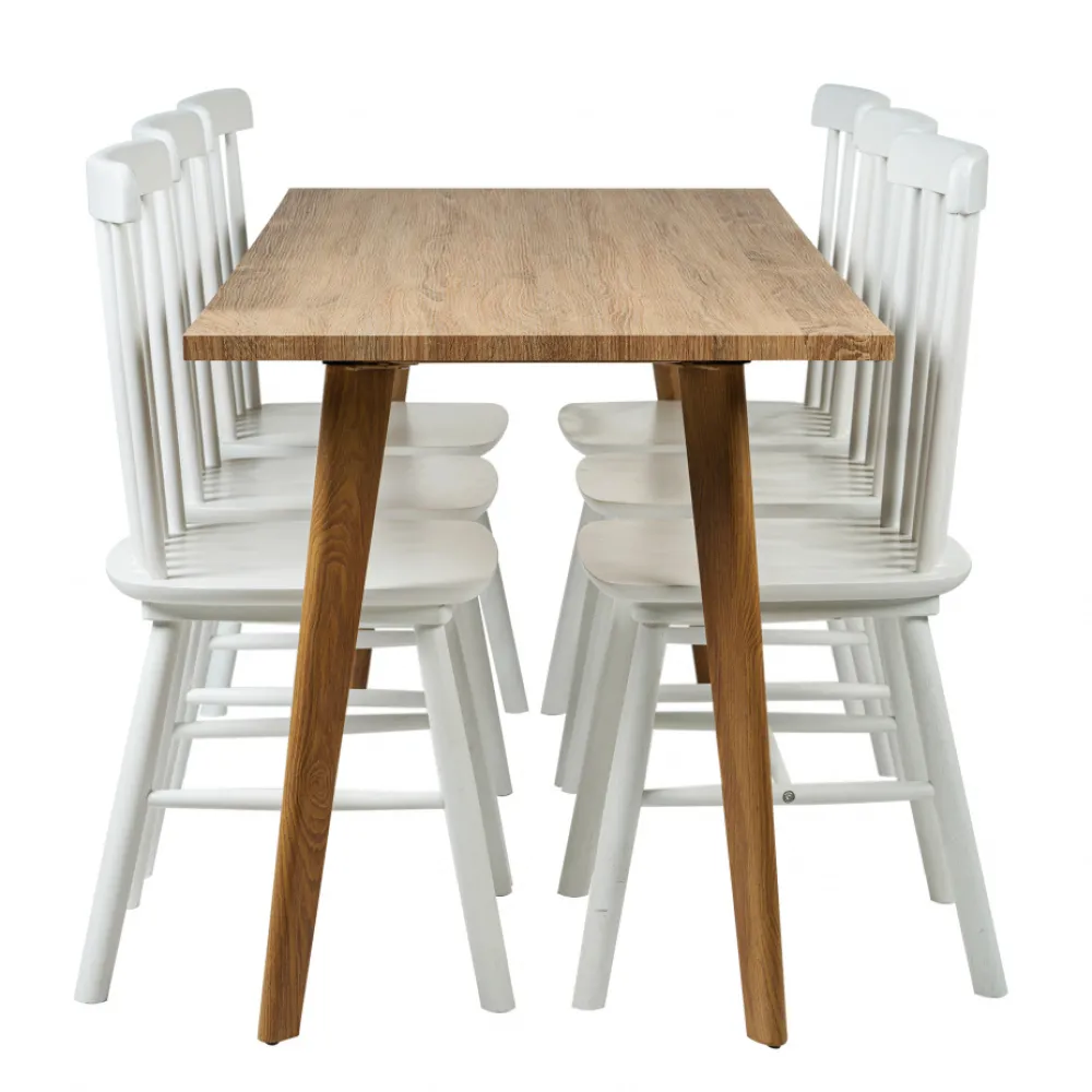 Reforma Matgrupp 'Nordisk Elsa' - 1 Bord & 6 Stolar