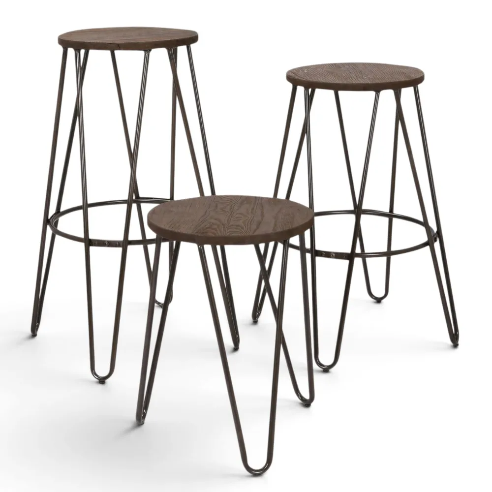 Reforma Pall 'Rustic' 45cm - Trä/Stål