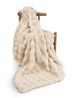 Reforma x Trendcarpet Pläd 'Aranga Bubble Throw' 130x170cm - Beige