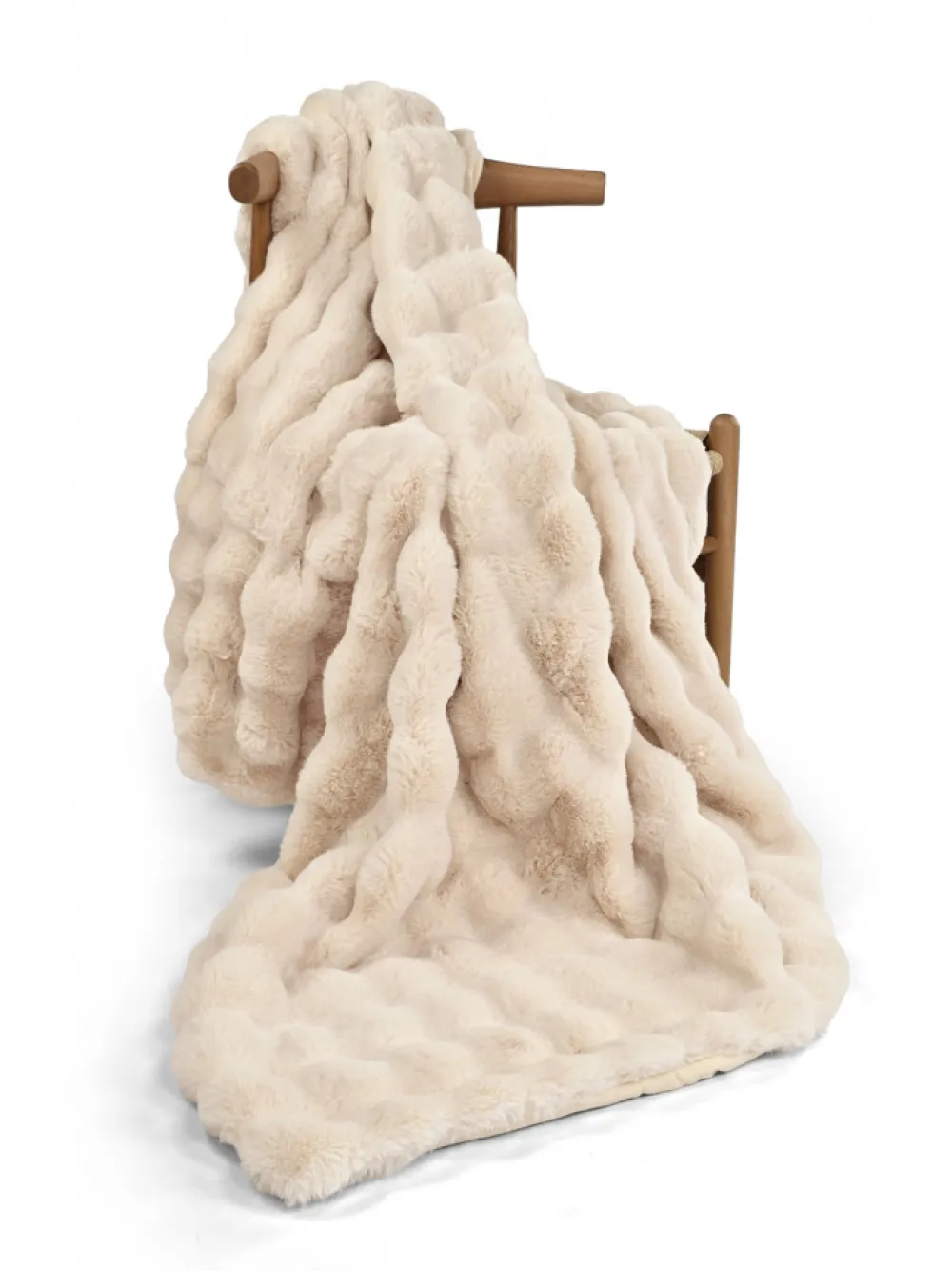 Reforma x Trendcarpet Pläd 'Aranga Bubble Throw' 130x170cm - Beige
