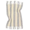 Reforma x Trendcarpet Pläd 'Beatriz Stripe' 130x170cm - Svart/vit