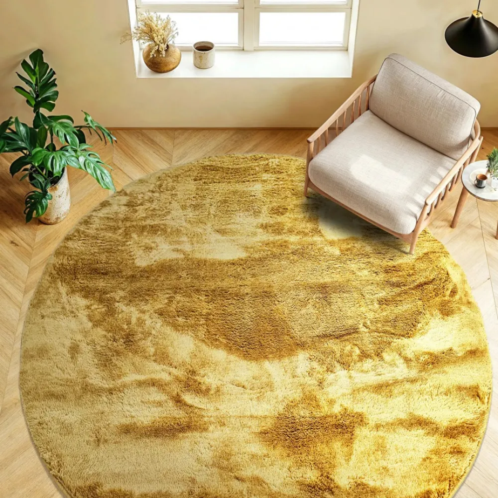 Reforma x Trendcarpet Rund matta 'Aranga Super Soft' 200cm - Gul