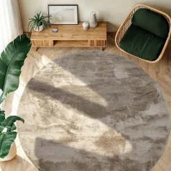 Reforma x Trendcarpet Rund matta 'Aranga Super Soft Fur' - Brun