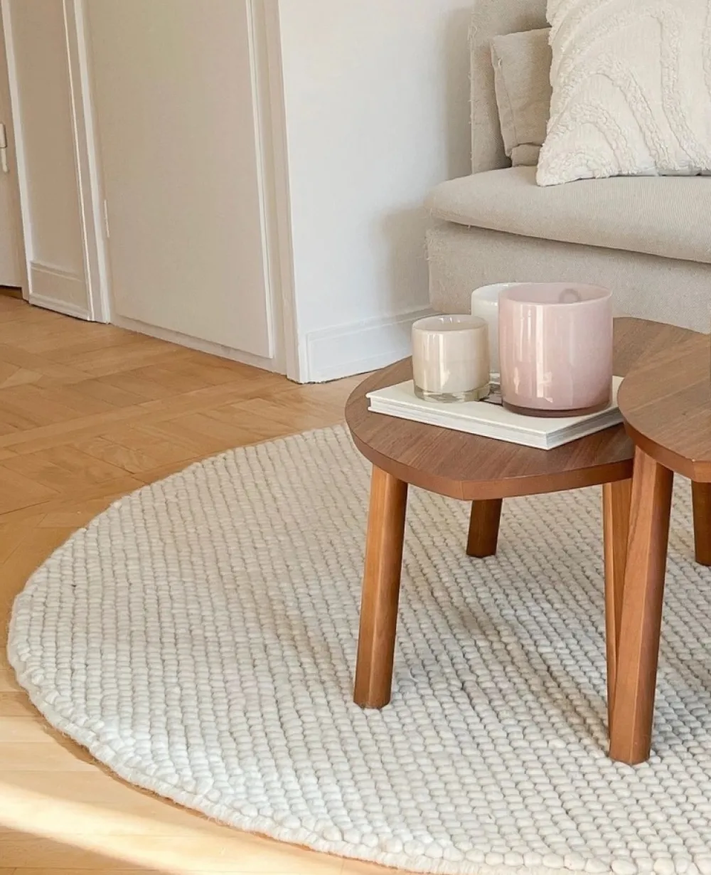 Reforma x Trendcarpet Rund matta 'Avafors' - Beige