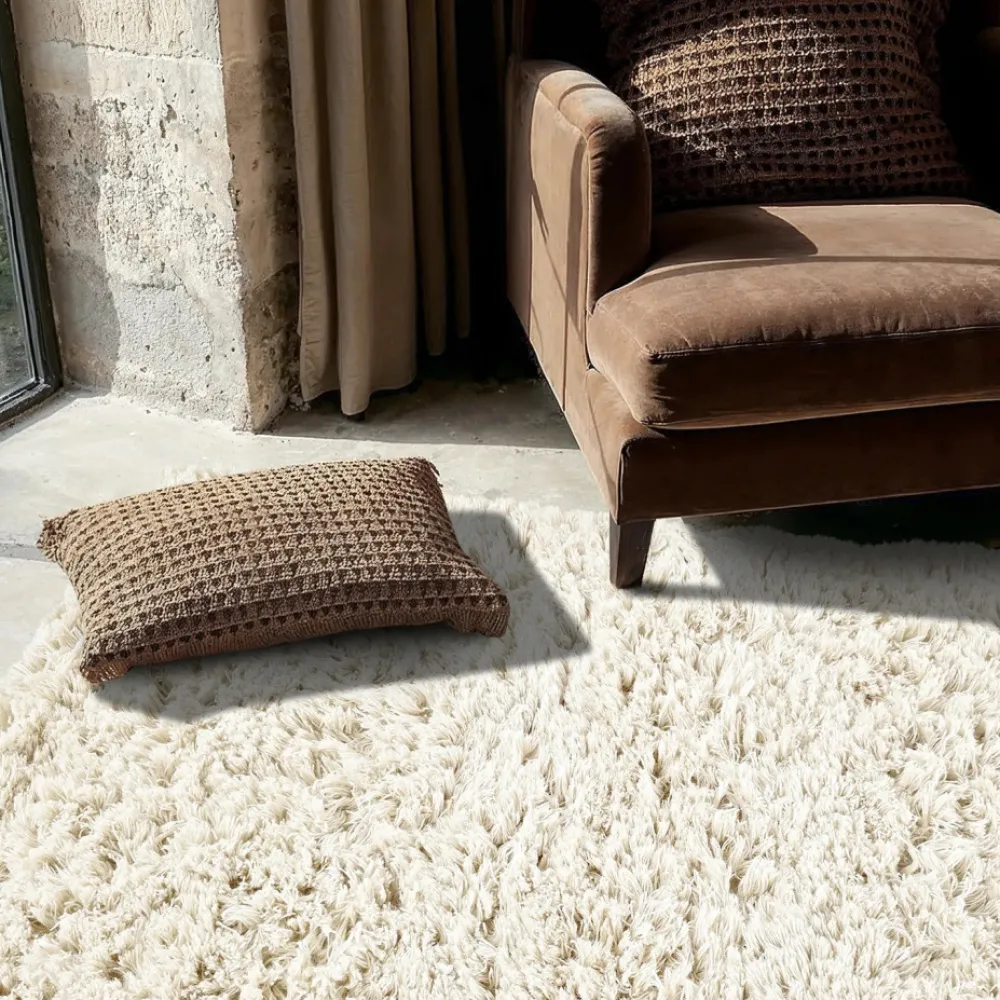 Reforma x Trendcarpet Ryamatta 'Fassale Handvävd Ull' - Vit