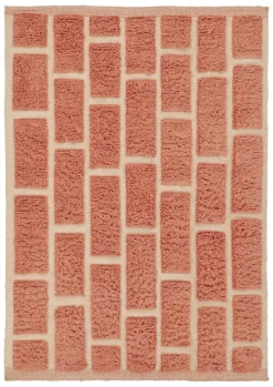 Reforma x Trendcarpet Ryamatta 'Leknes Handvävd Ull' - Terrakotta
