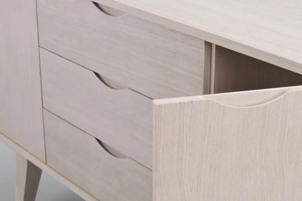 Rowico Home Sideboard 'Filippa' 122x85cm - Ek/Vitpigmenterad