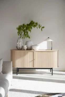 Rowico Home Sideboard 'Haddington' - Vitpigmenterad/Svart