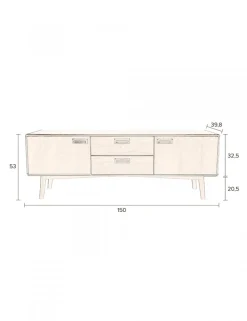 Dutchbone Sideboard 'Juju' Low - Valnöt