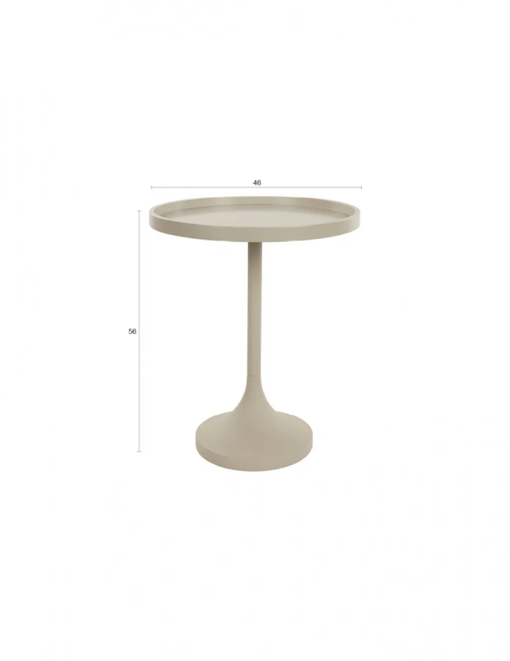 Zuiver Sidobord 'Jason' Ø46 cm - Beige