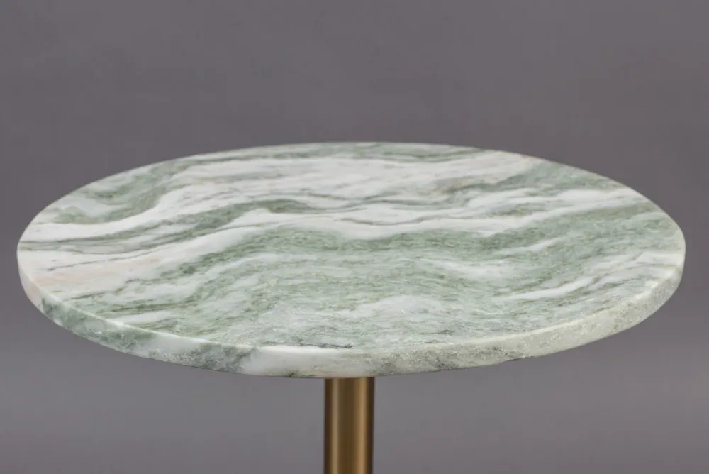 Dutchbone Sidobord 'Salerno' M - Mässing/Marmor