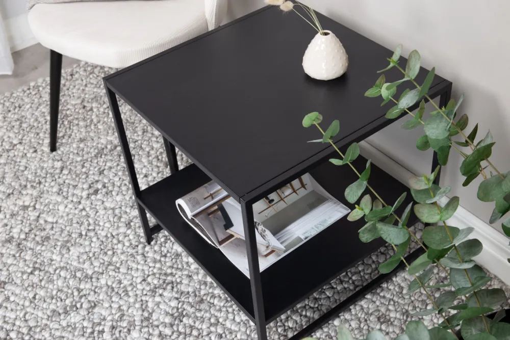 Atelier Nordic Sidobord 'Strömstad' 51x51cm - Svart