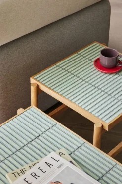 Hübsch Sidobord 'Tile' - Mint