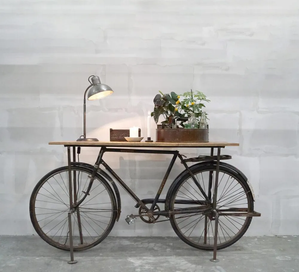 Trademark Living Sidobord Vintage bicycle - Trä/Järn
