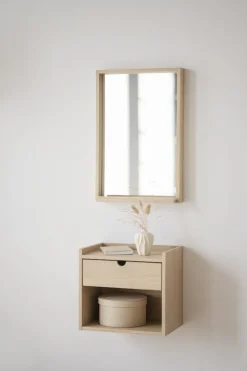 Rowico Home Sängbord/Vägghylla 'Hillmond' - Ljus ek