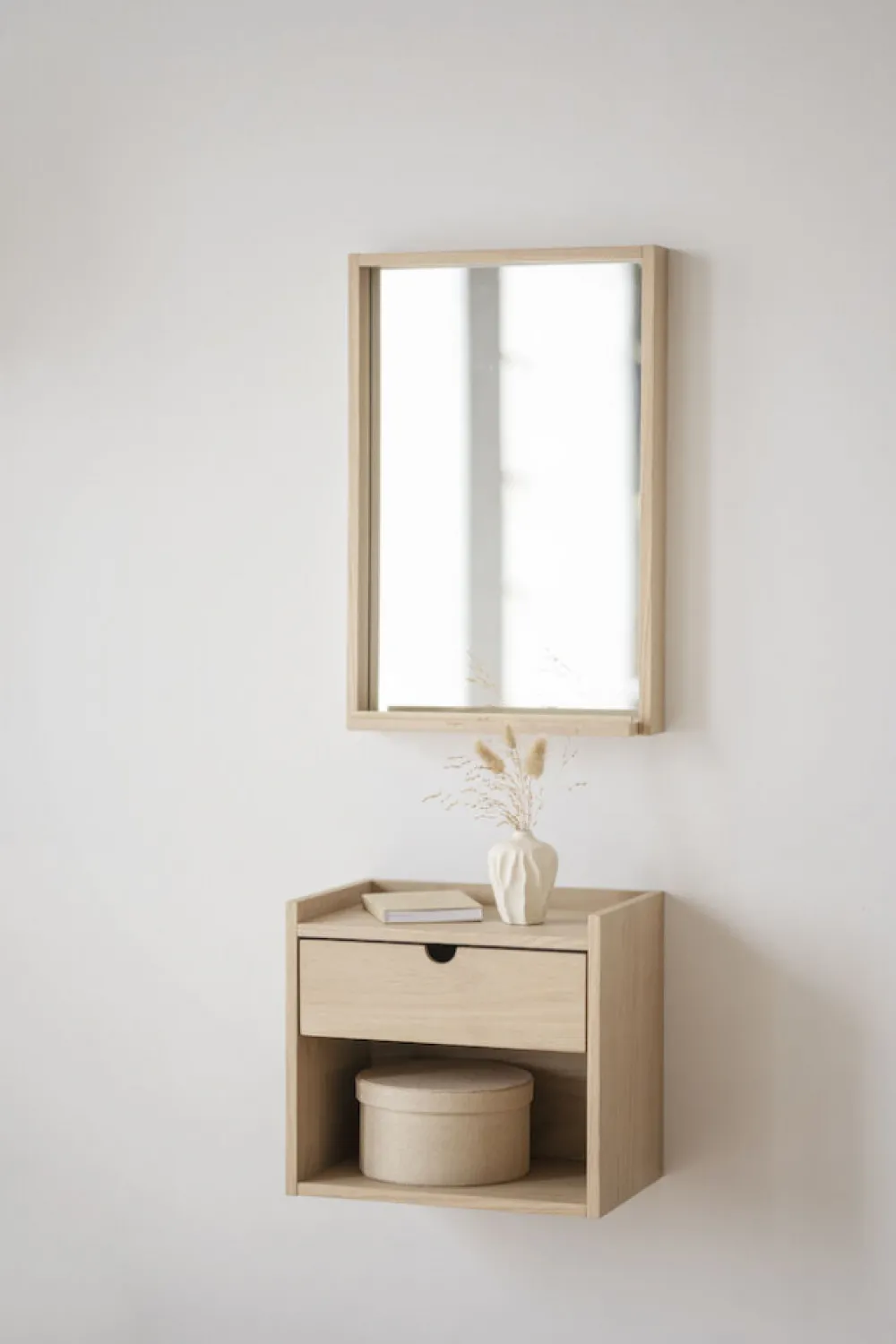 Rowico Home Sängbord/Vägghylla 'Hillmond' - Ljus ek