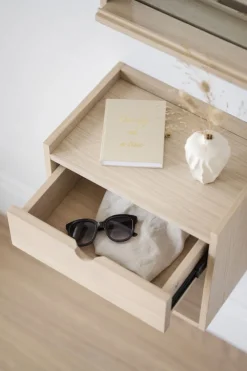 Rowico Home Sängbord/Vägghylla 'Hillmond' - Ljus ek
