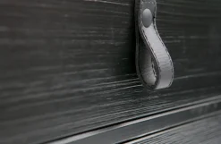 WOOOD Sängbord 'Zola' låda+skåp - Svart