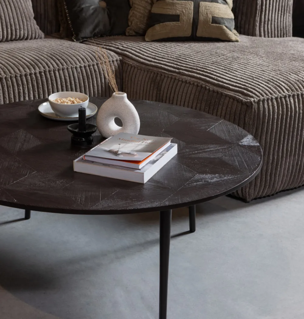 WOOOD Soffa 'Bean' 4-sits - Brun/Manchester