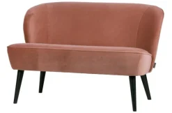 WOOOD Soffa 'Sara' - Rosa/Sammet