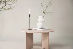 Reforma Soffbord 'Arvika' Runt 80cm - Vitpigmenterad Ek