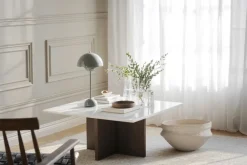 Rowico Home Soffbord 'Brooksville' 90x90cm - Vit/Brun