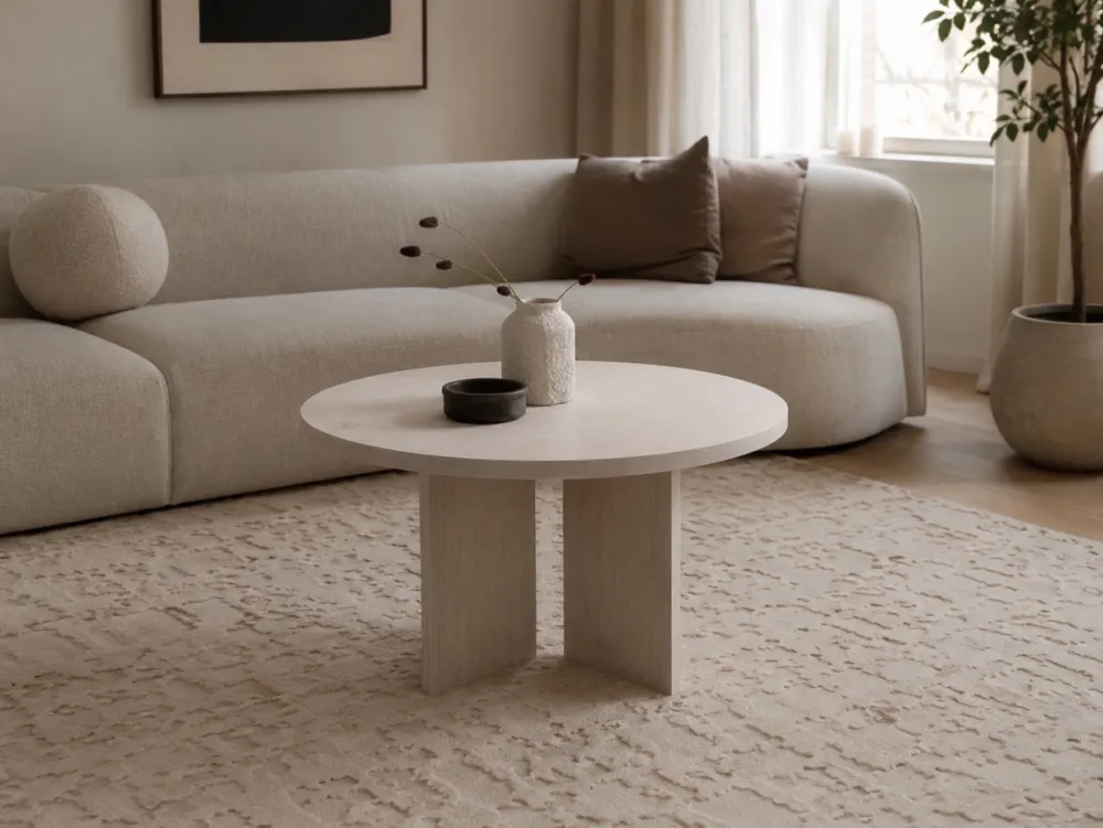 Reforma Soffbord 'Créme' Runt 75cm - Natur
