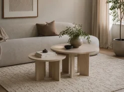 Reforma Soffbord 'Créme' Runt 75cm - Natur