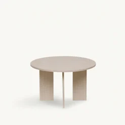 Reforma Soffbord 'Créme' Runt 75cm - Vitpigmenterad