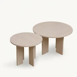 Reforma Soffbord 'Créme' Runt 75cm - Vitpigmenterad