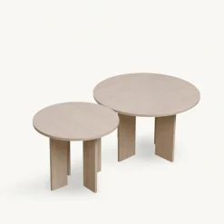 Reforma Soffbord 'Créme' Runt 55 cm - Vitpigmenterad