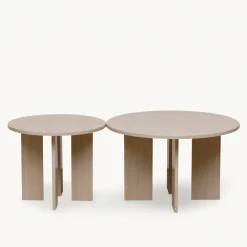 Reforma Soffbord 'Créme' Runt 55 cm - Vitpigmenterad