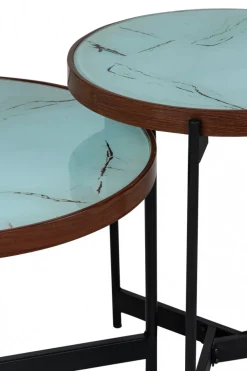Reforma Soffbord 'Marble' 2 delar - Svart/Vit